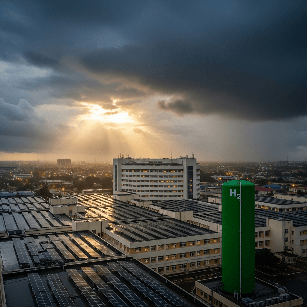 Cloudiness in Southern Nigeria: Diesel Dependence, and the Role of Hydrogen as Long-Duration Storage for Critical Facilities